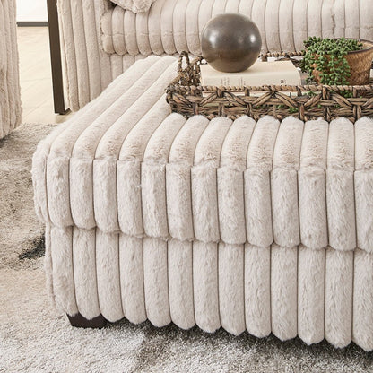 Belvoir 2-PC Living Room Set, L-shape Sectional and Accent Ottoman