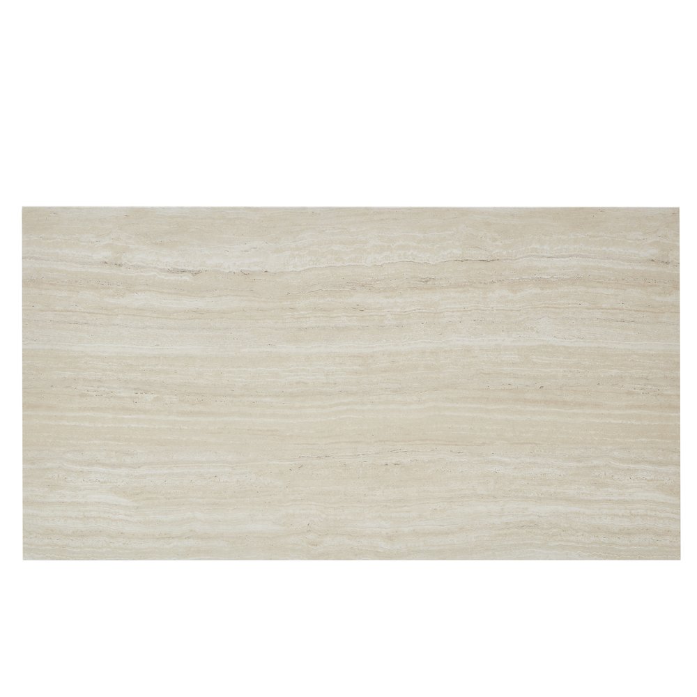 Cavira Modern Faux Marble Living Room Coffee Table, Beige