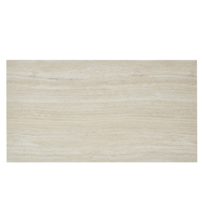 Cavira Modern Faux Marble Living Room Coffee Table, Beige