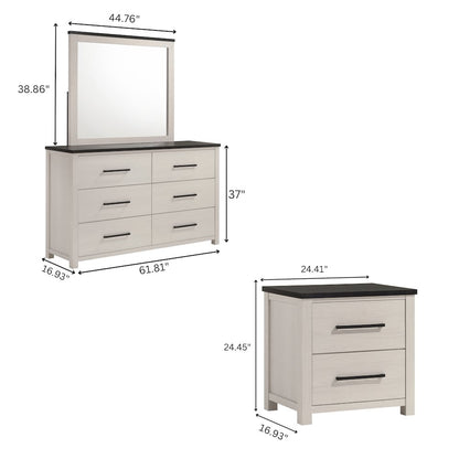 Realynn 5-Pc Bedroom Set, King Panel Bed, Dresser, Mirror, 2 Nightstands