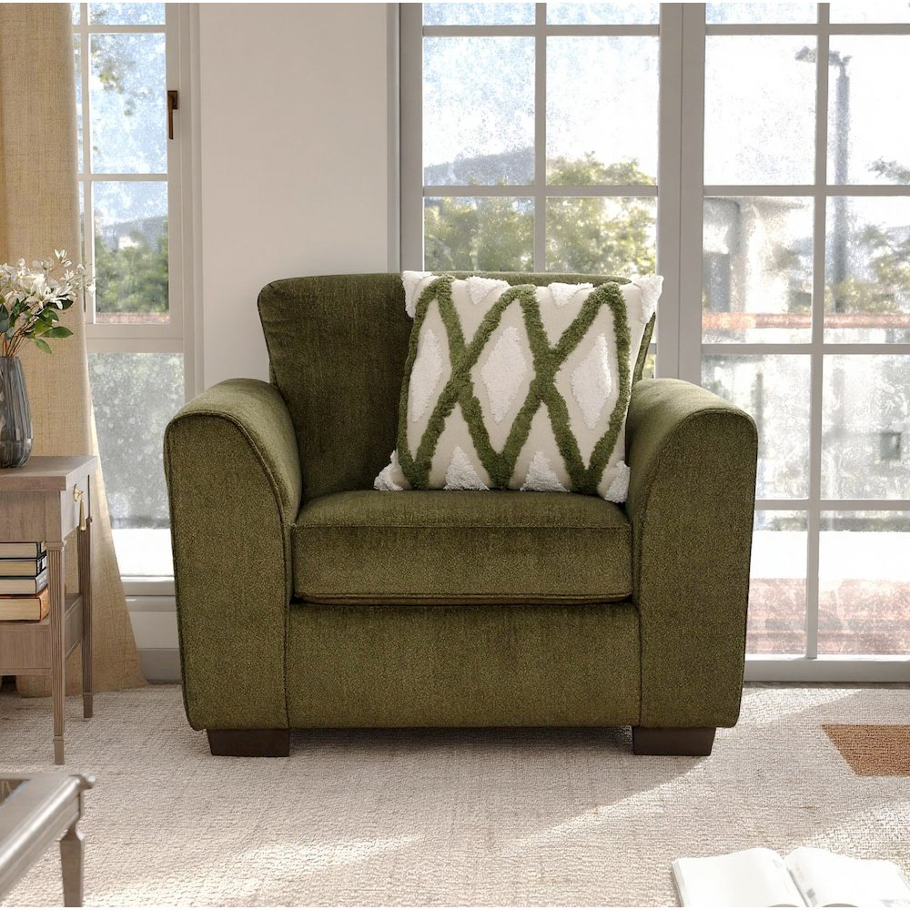 Marvella 2-PC Living Room Set, Arm Chair and Ottoman with Chenille Upholstery