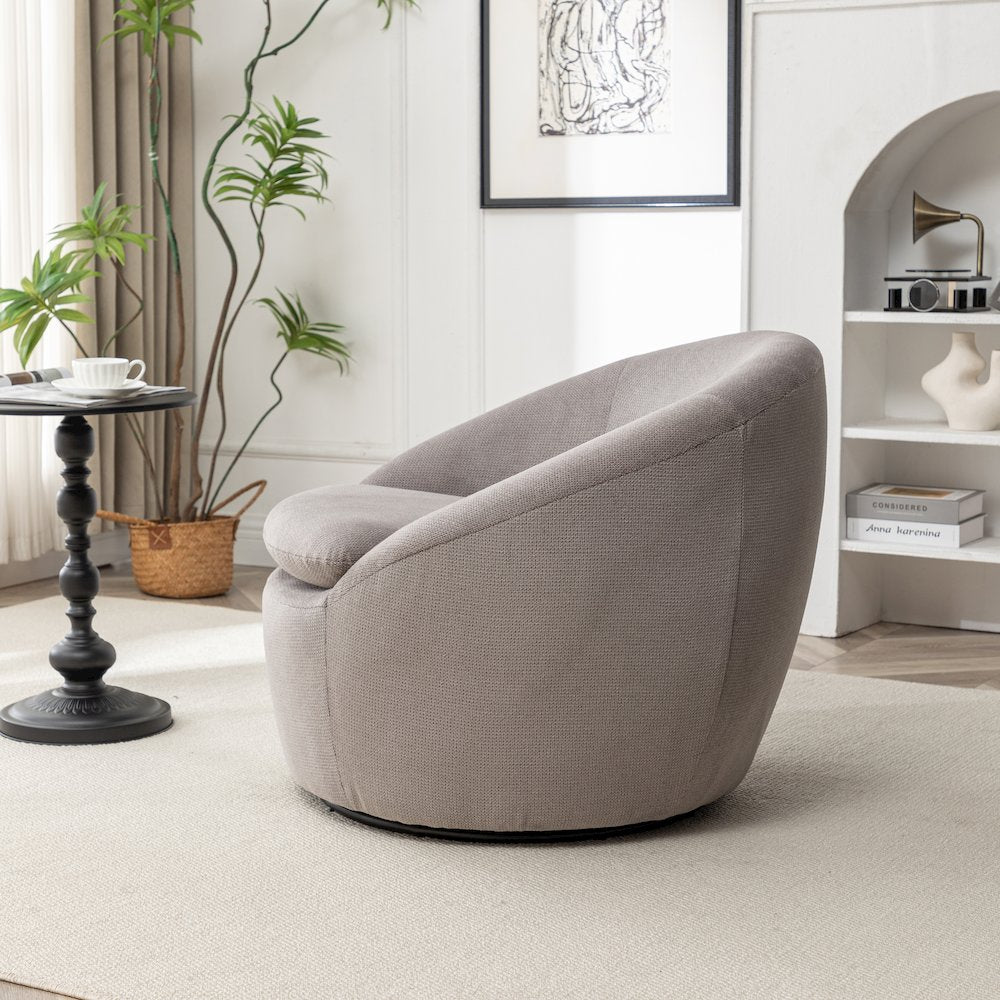 Winnie Modern Barrel Chair, 360° Swivel