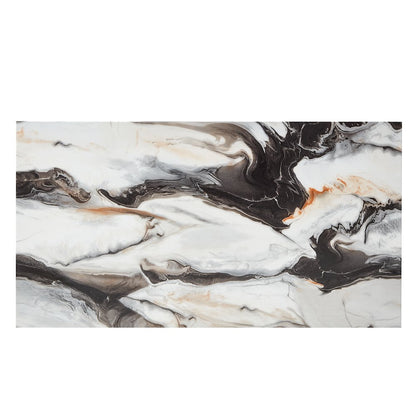 Cavira Modern Faux Marble Living Room Coffee Table, Off-white