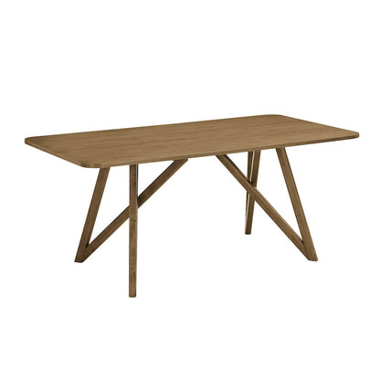 Axler 70-in Length Dining Table, Tripod-Cross Leg, Light Oak