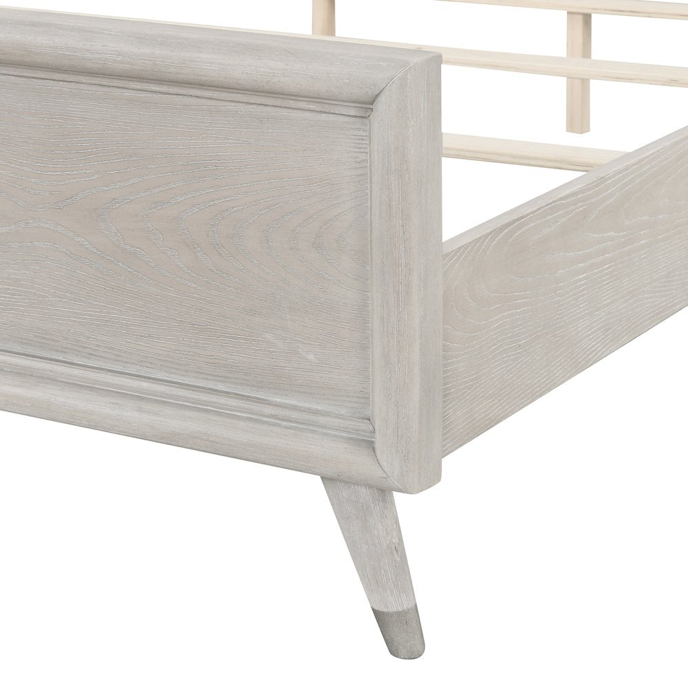 Seluna 4-Piece Bedroom Set with Touch LED Lighting, Gray Oak Finish, King