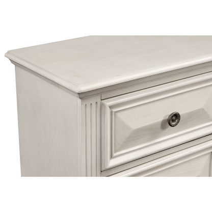 Renova Distressed Parchment 2-Drawer Nightstand