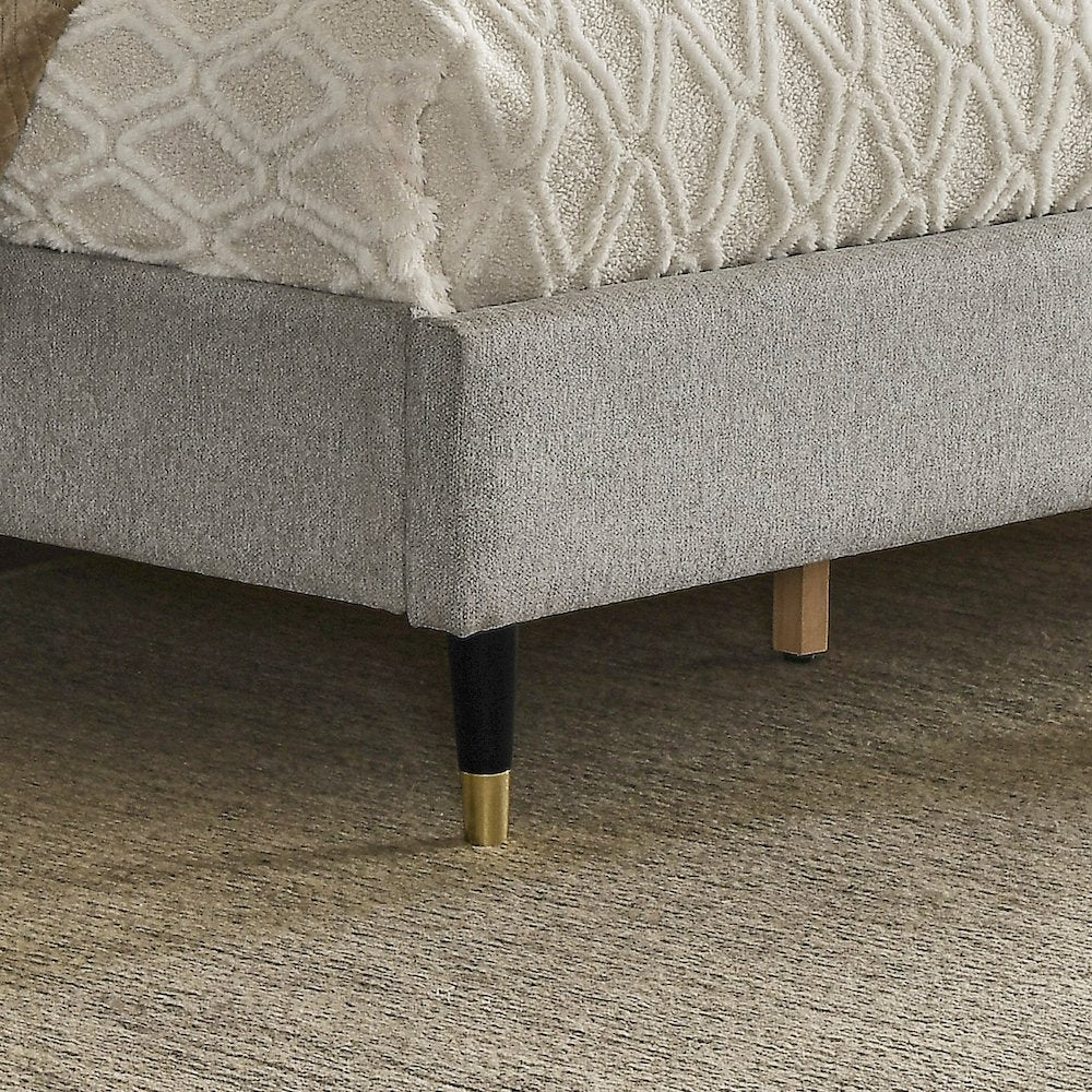 Arles Upholstered Bedroom Set, Wingback Platform Bed with 2Nightstands, King