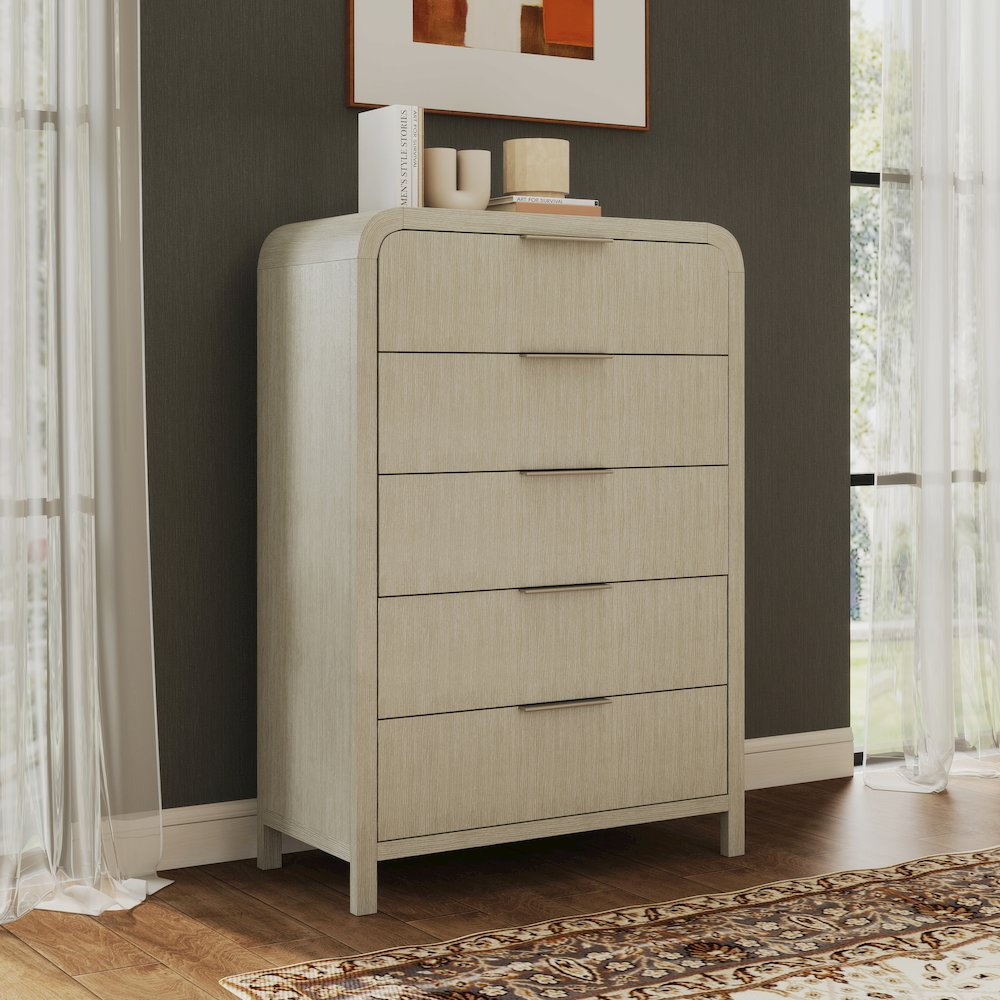 Tavari 6-PC King Bedroom Set, Light Gray
