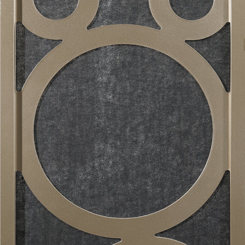 4-Panel Room Divider, Decorative Folding Freestanding Privacy Screen, Gold