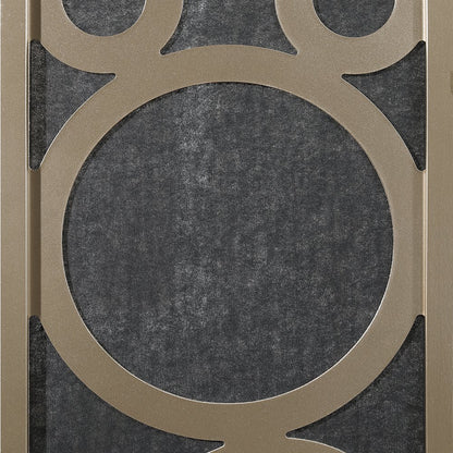 4-Panel Room Divider, Decorative Folding Freestanding Privacy Screen, Gold