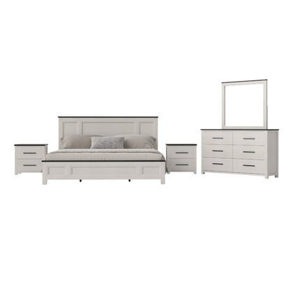 Realynn 5-Pc Bedroom Set, King Panel Bed, Dresser, Mirror, 2 Nightstands