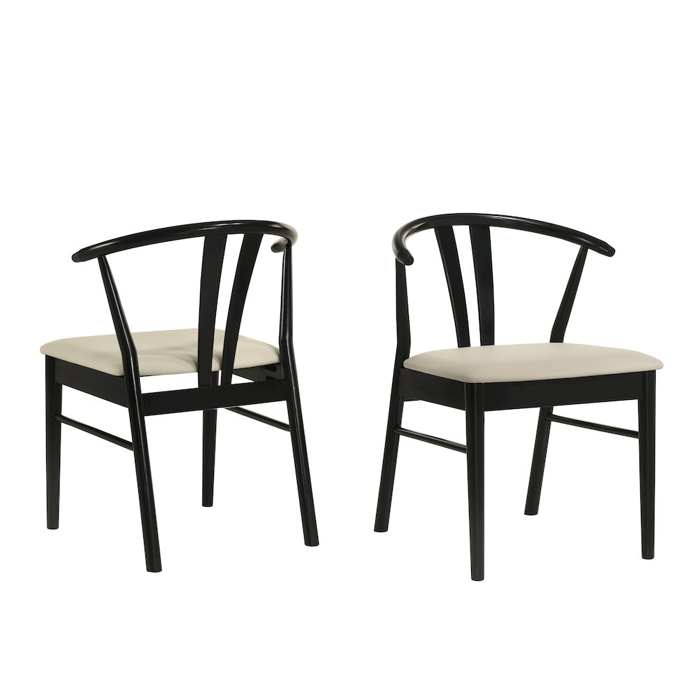 Lavin Wishbone Dining Chairs, Set of 2, Black
