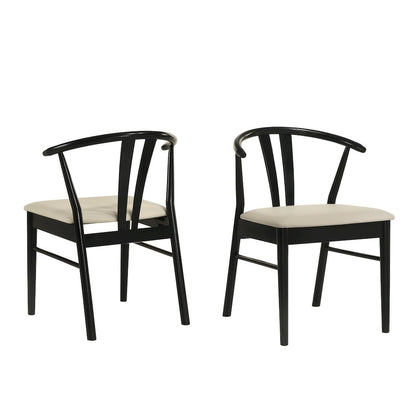 Lavin Wishbone Dining Chairs, Set of 2, Black