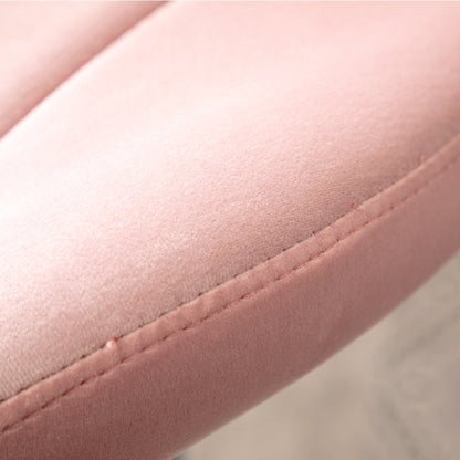 Ellston Upholstered Adjustable Swivel Barstools in Pink, Set of 2