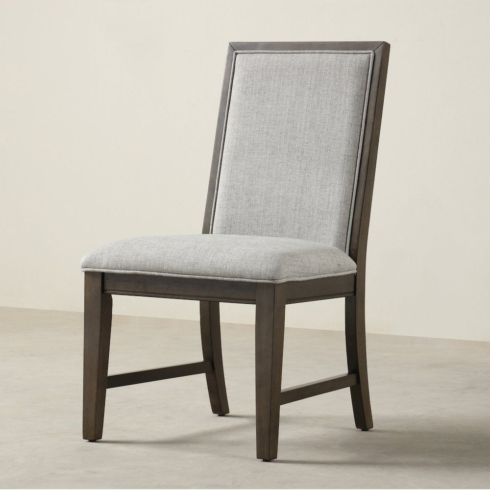 Aberll Wood Dining Room Set, Table with 6 Side Chairs, Gray