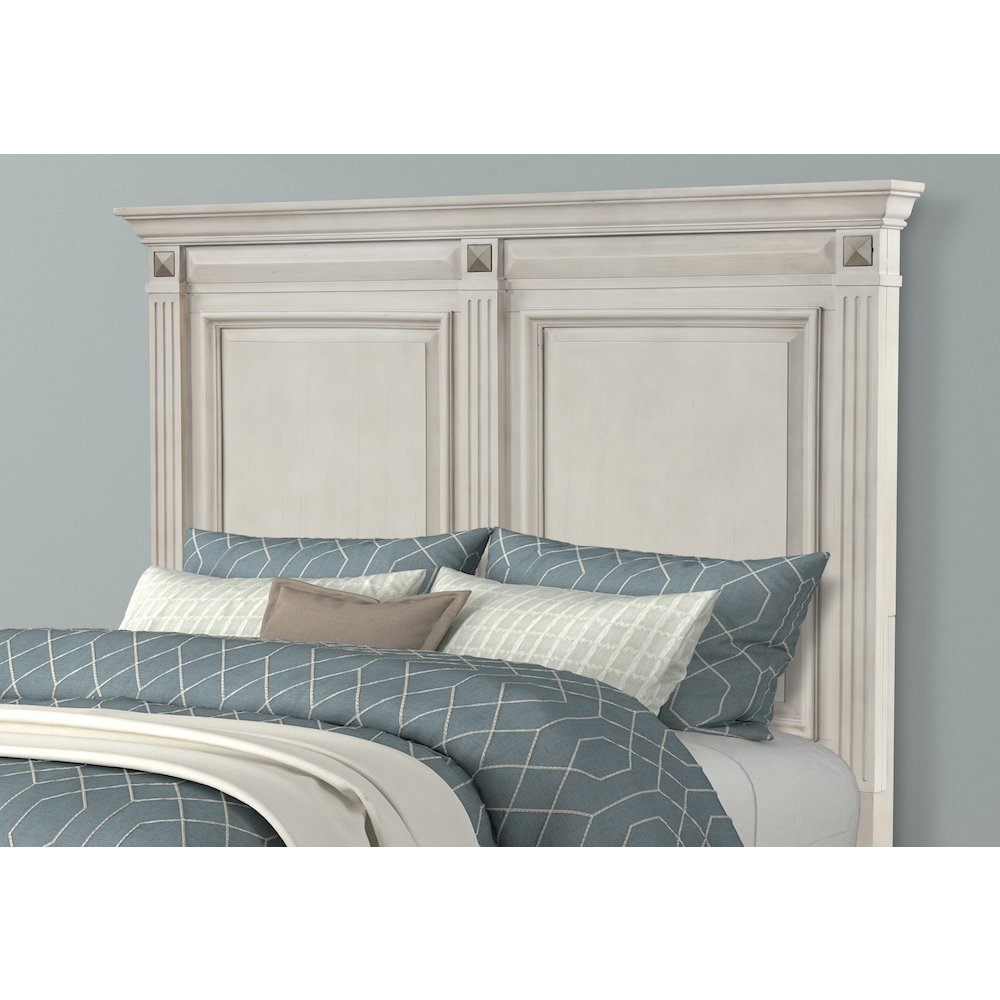 Parchment Wood Bedroom Set, Queen Panel Bed, Dresser, Mirror, Nightstand, Chest