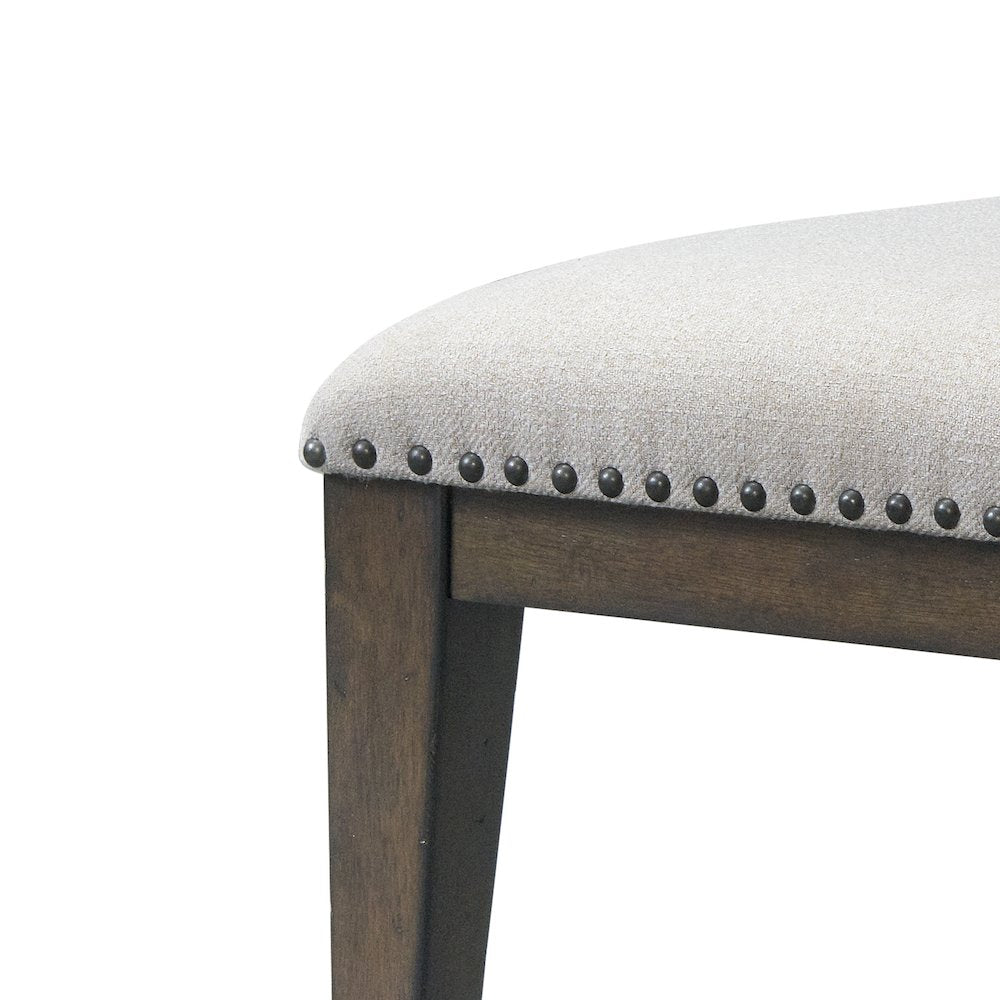 Grant Nailhead Trim Upholstered Dining Chairs, Set of 2, Beige