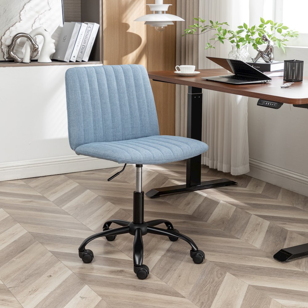 Masar Fabric Swivel Office Chair, Blue
