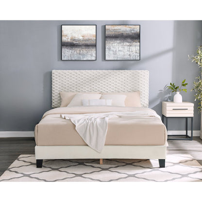 Findlay 2-Piece Bedroom Set, Plush 3D Upholstered Bed with Nightstand, Queen
