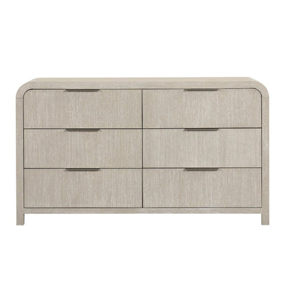 Tavari Contemporary 6-Drawer Wood Dresser, Light Gray