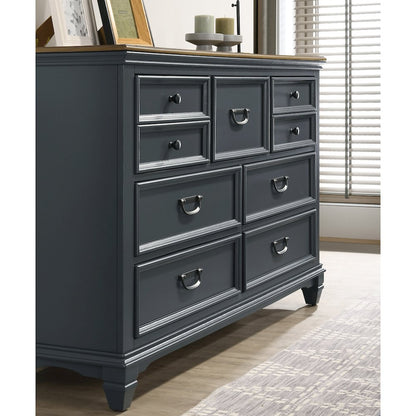 Clelane Wood Bedroom Set Panel King Bed, Dresser, Mirror, Nightstand, and Chest