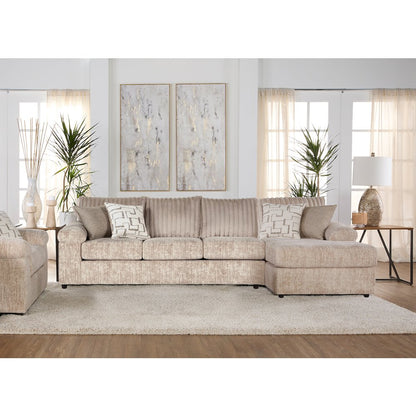Nason Wide Wale Corduroy Sofa Chaise, Parchment