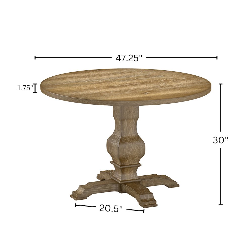 Havre Pedestal Base Round Dining Table
