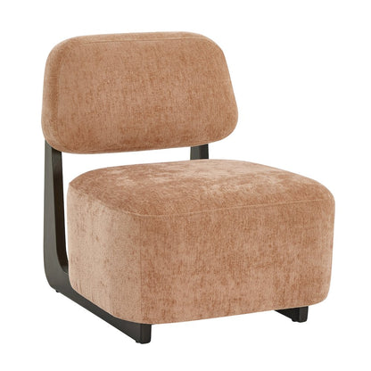 Solara Modern Accent Chair with Solid Wood Frame, Orange