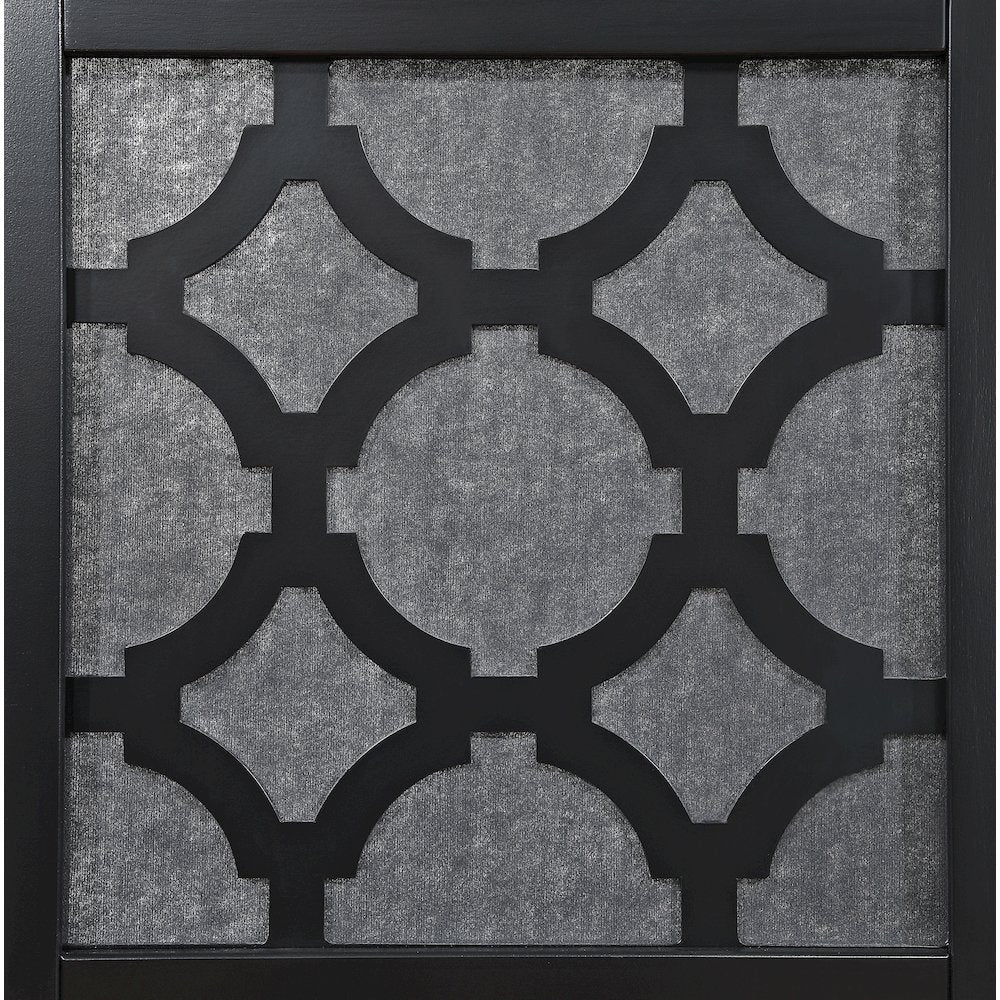4-Panel Room Divider, Decorative Folding Freestanding Privacy Screen, Black