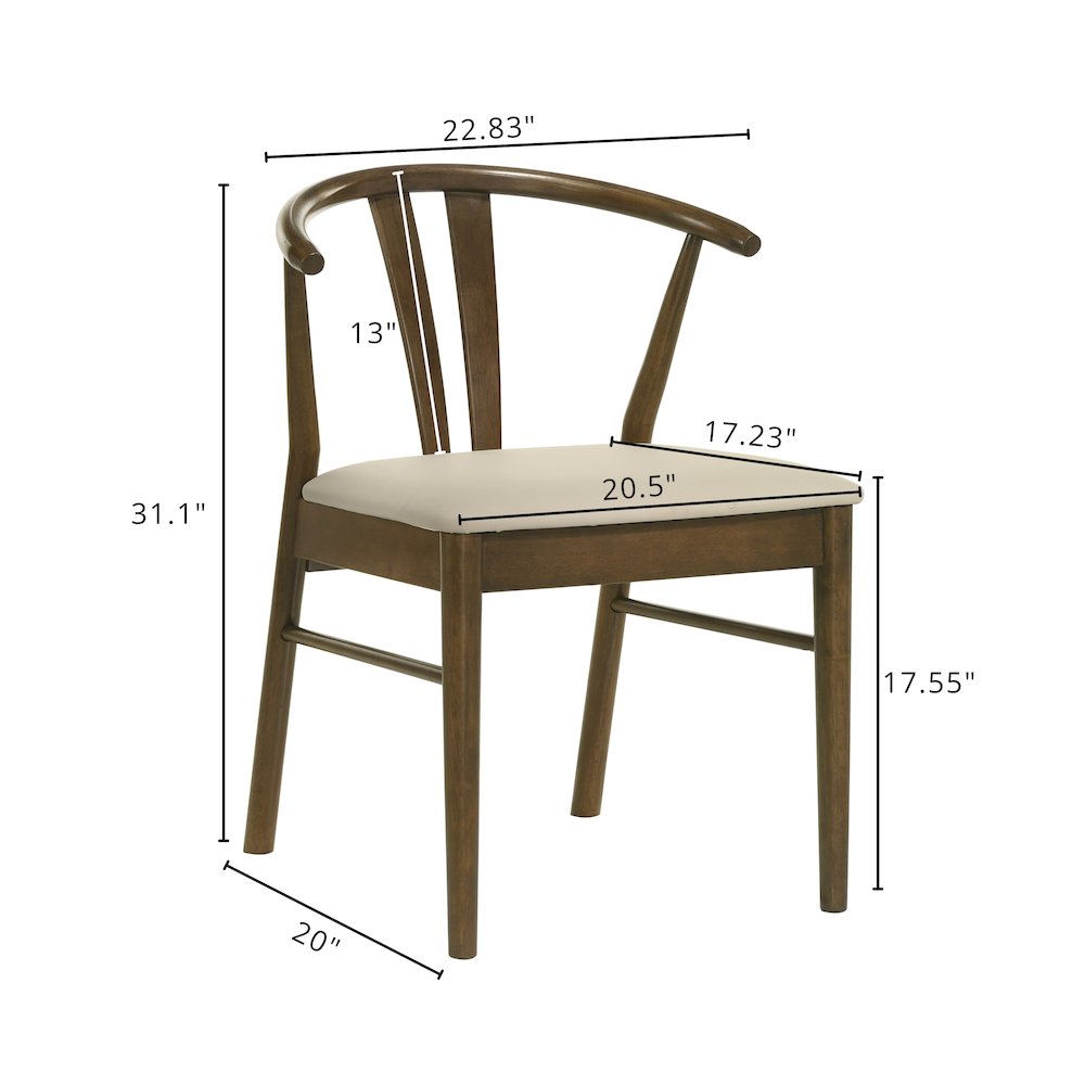 Lavin Wishbone Dining Chairs, Set of 2, Walnut