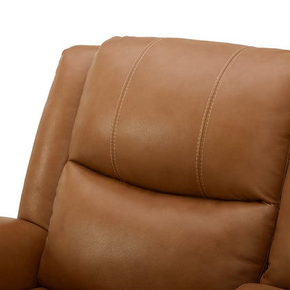 Cozura 3-Piece Leather Power Recling Living Room Set, Silverado Butternut