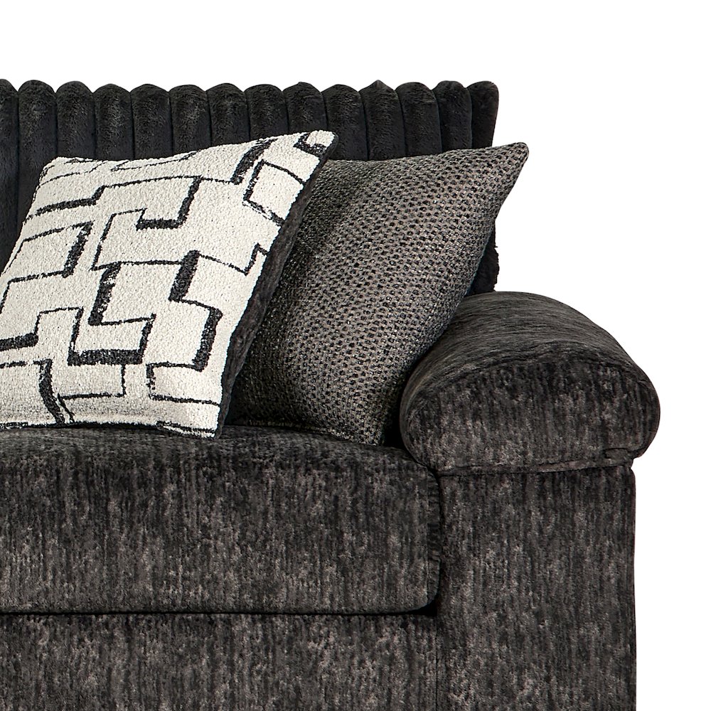 Nason Wide Wale Corduroy Sofa, Charcoal