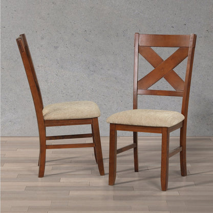 6-Piece Dining Set, Extendable Trestle Dining Table, 4 Chairs, Bench