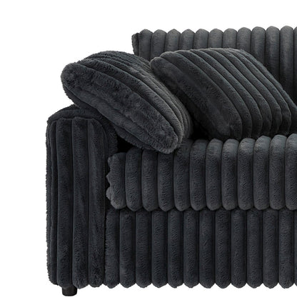 Belvoir Upholstered Stationary Sofa, Charcoal