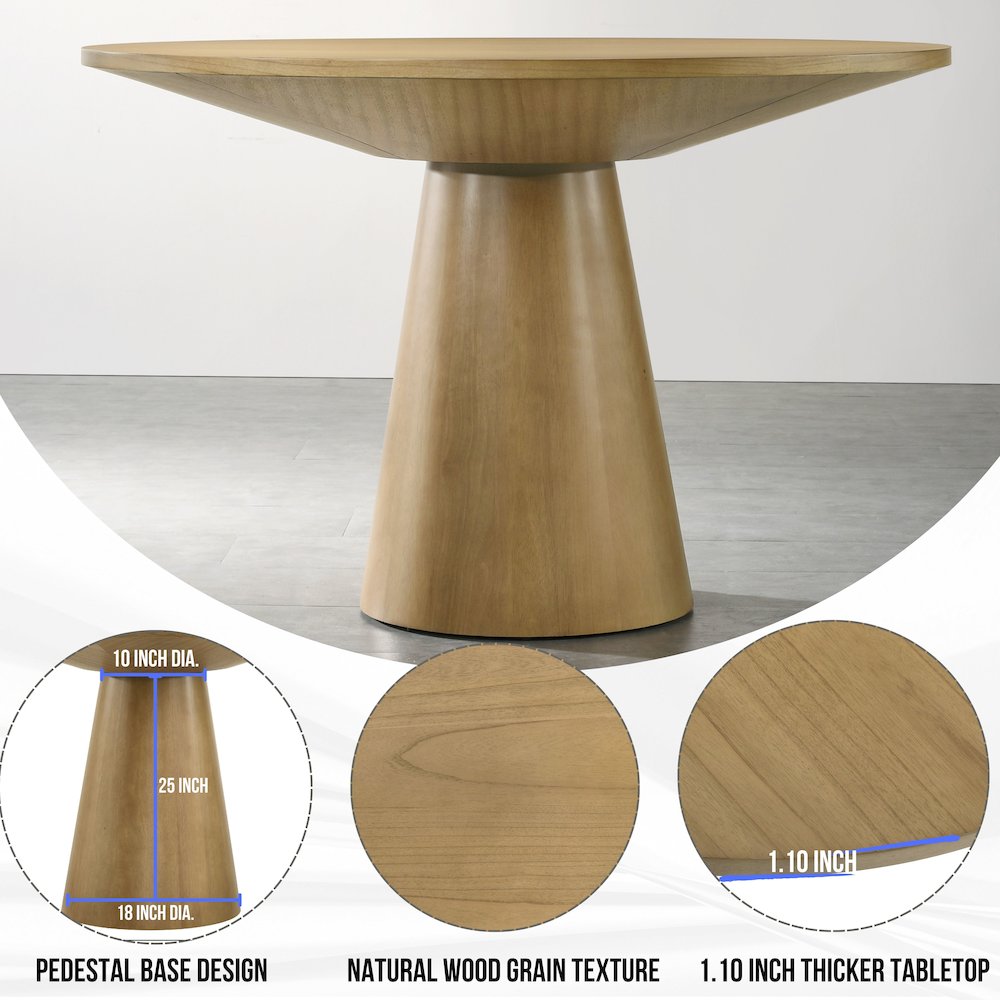 Rocco 48" Pedestal Dining Table