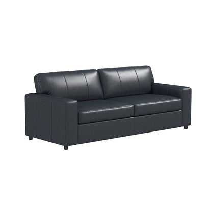 Sakan Leather Upholstered Sofa, Blue