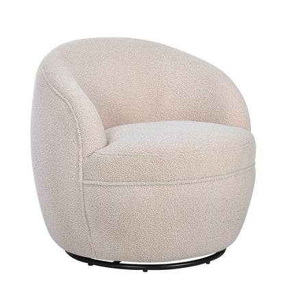 Galleria 360 Swivel Teddy Sherpa Barrel Chair, Beige