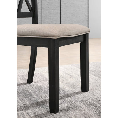 Arroyo 7-Pc Dining Set, Hairpin Dining Table with 6 Chairs, Rich Black