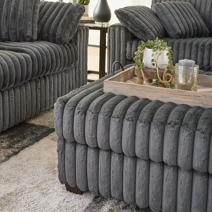 Belvoir Accent Cocktail Ottoman, Charcoal