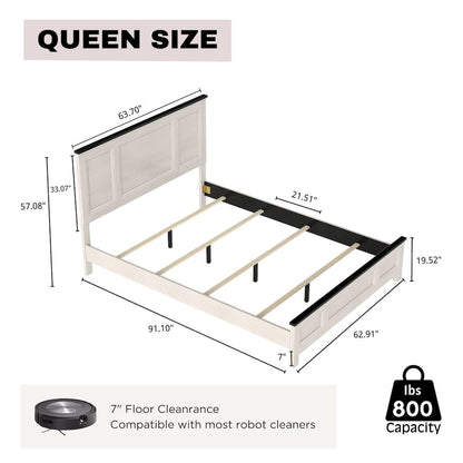 Realynn Panel Bed, Off-White Finish, Queen