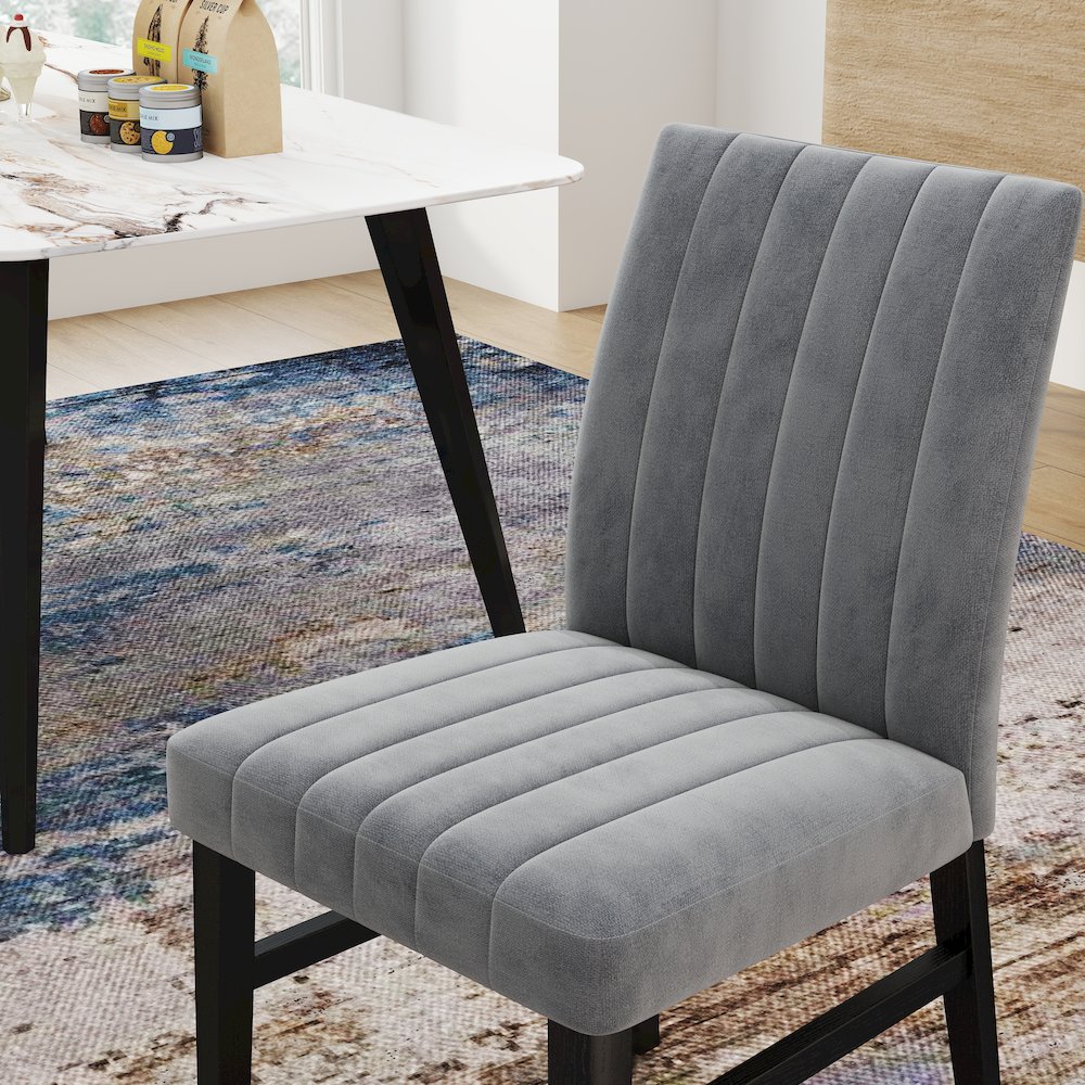 Wendell Contemporary Upholstered Dining Chairs, Set of 2