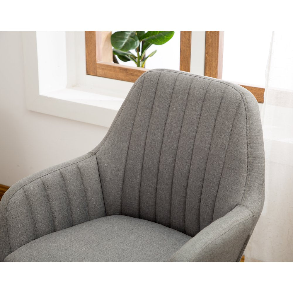 Tuchico Contemporary Fabric Accent Chair, Gray