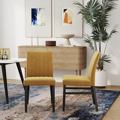 Wendell Contemporary Upholstered Dining Chairs, Set of 2