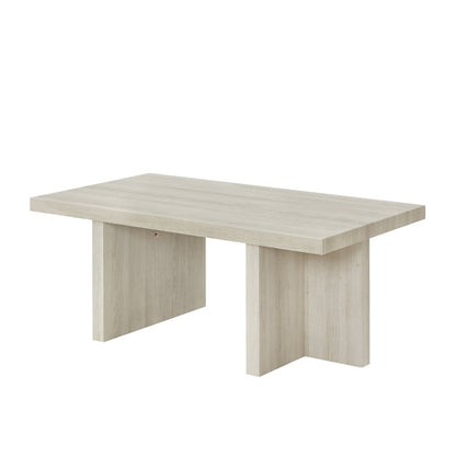 Mchome Contemporary Coffee Table, White Finish