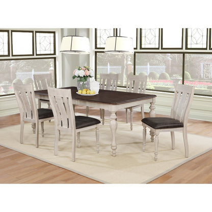 Arch Weathered Oak Turned Leg Dining Chair Set of 2