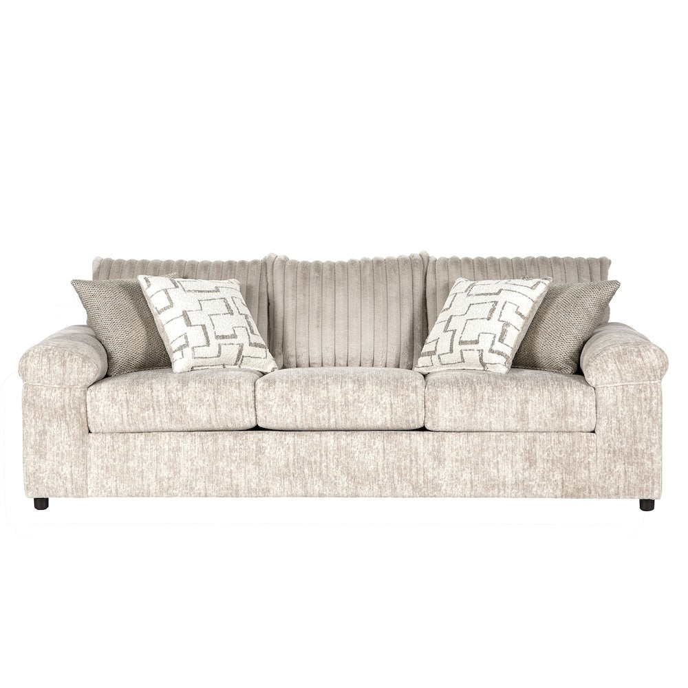 Nason Wide Wale Corduroy Sofa, Loveseat, and Cuddle Chair Set, Parchment