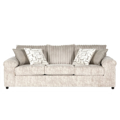 Nason Wide Wale Corduroy Sofa, Loveseat, and Cuddle Chair Set, Parchment