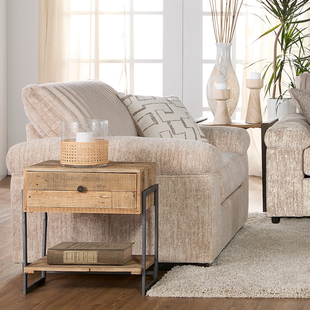 Nason Wide Wale Corduroy Sofa, Loveseat, and Cuddle Chair Set, Parchment