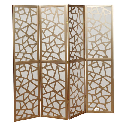 Giyano Gold 4 Panel Screen Room Divider