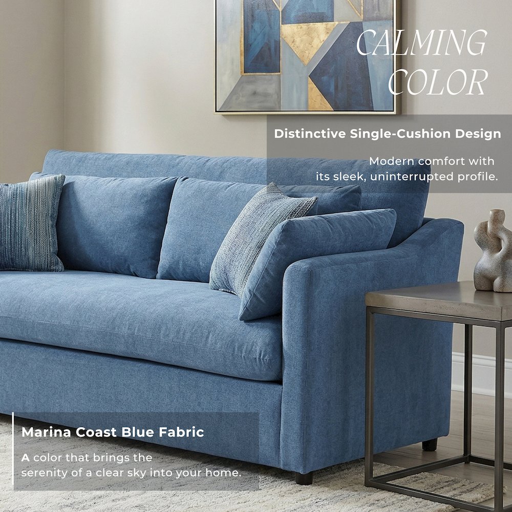 Wilson 2-Piece Living Room Set, Sofa and Loveseat, Coast Blue